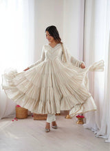 Elegant Tiered Gota Work Anarkali Suit