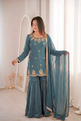 Majestic Aura Heritage Luxury Ethnic Festive Couture Ensemble