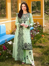 Embroidered Floral Motif Ethnic Palazzo Suit