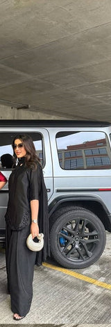 Modern Elegance in a Striking Blue Suit Selfie