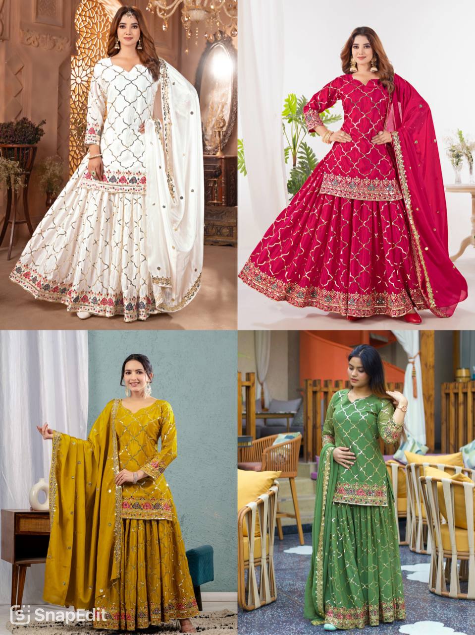 Launching New Designer Party Wear Look Top , Sharara Plazzo  and Dupatta