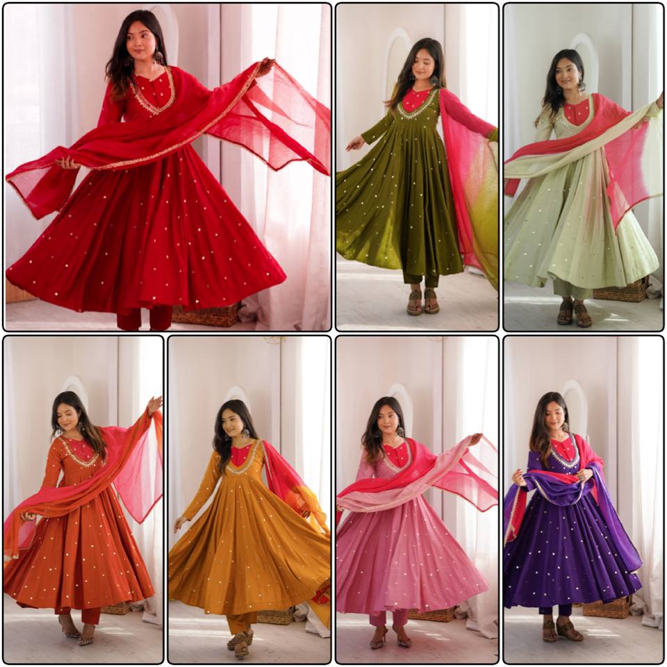 Cultural Charm Four Colorful Indian Attires