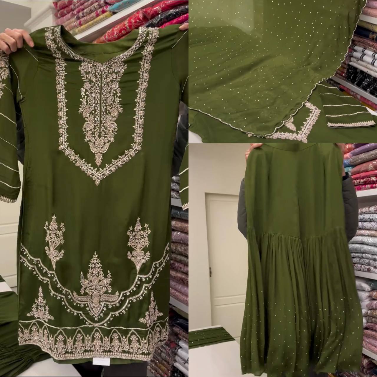 Presenting New Designer Long Pakistani Suit Top , Sharara and Dupptta In Fancy Style