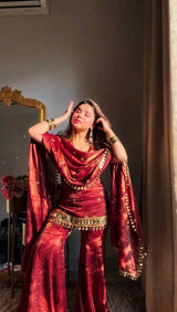 Elegant Embellished Party Wear Ensemble