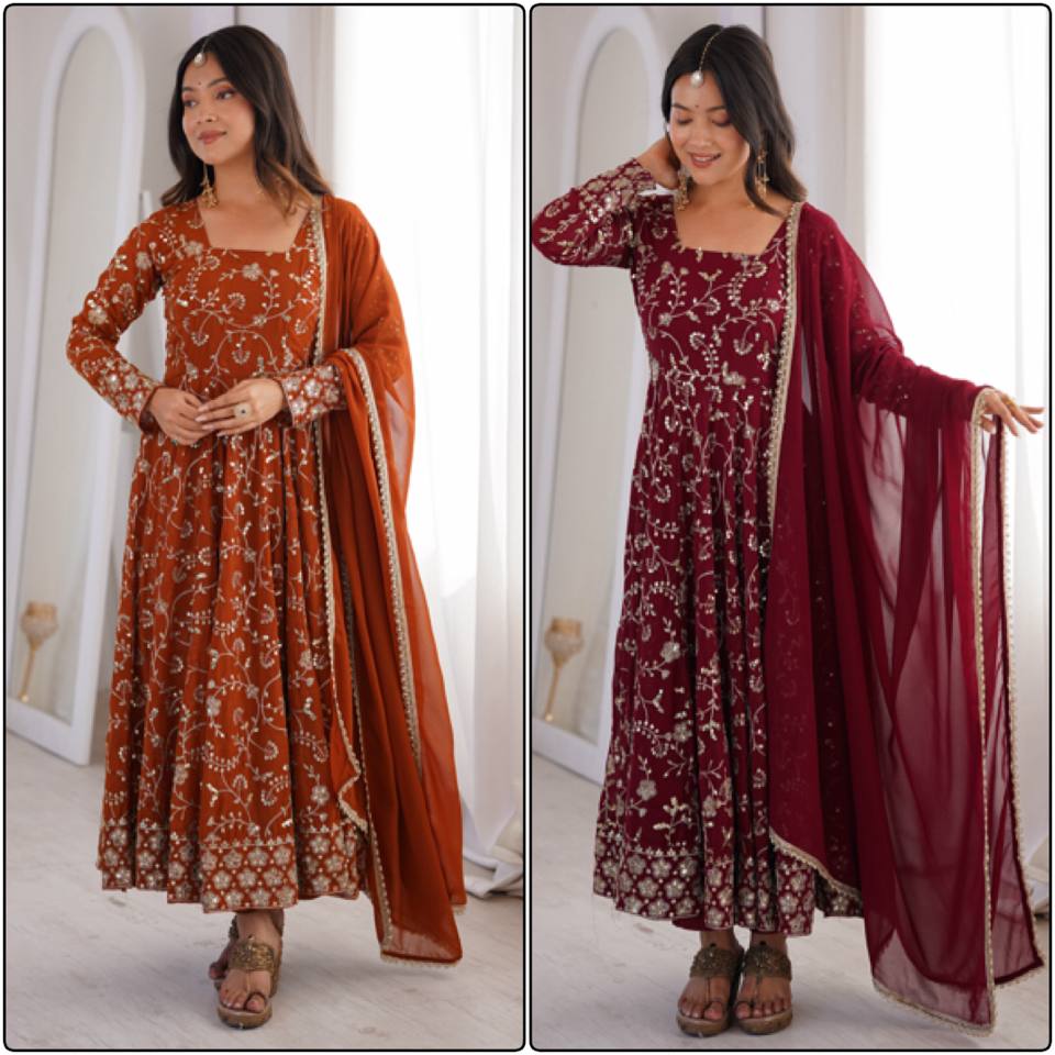 Vibrant Charm Women's  Anarkali Ensemble