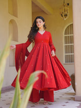 Graceful Anarkali Suit Showcasing Beautiful Embroidery Work