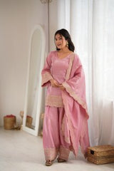 Elegant Silk Salwar Kameez Suit Set