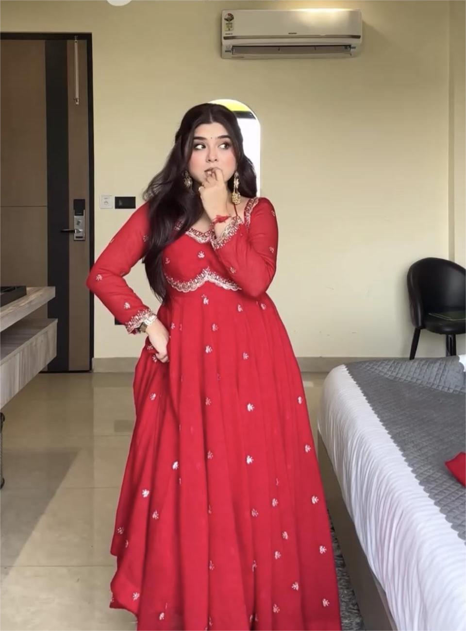 Majestic Red Luxe Dress Fashion Statement