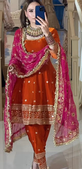 Royal Wedding Wear Embroidered Punjabi Suit