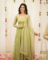 Garden Bloom Pastel Green Anarkali Ensemble