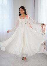 Chic Anarkali Suit with Intricate Detailing
