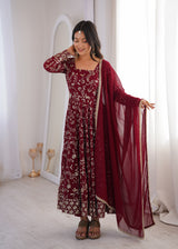 Vibrant Charm Women's  Anarkali Ensemble