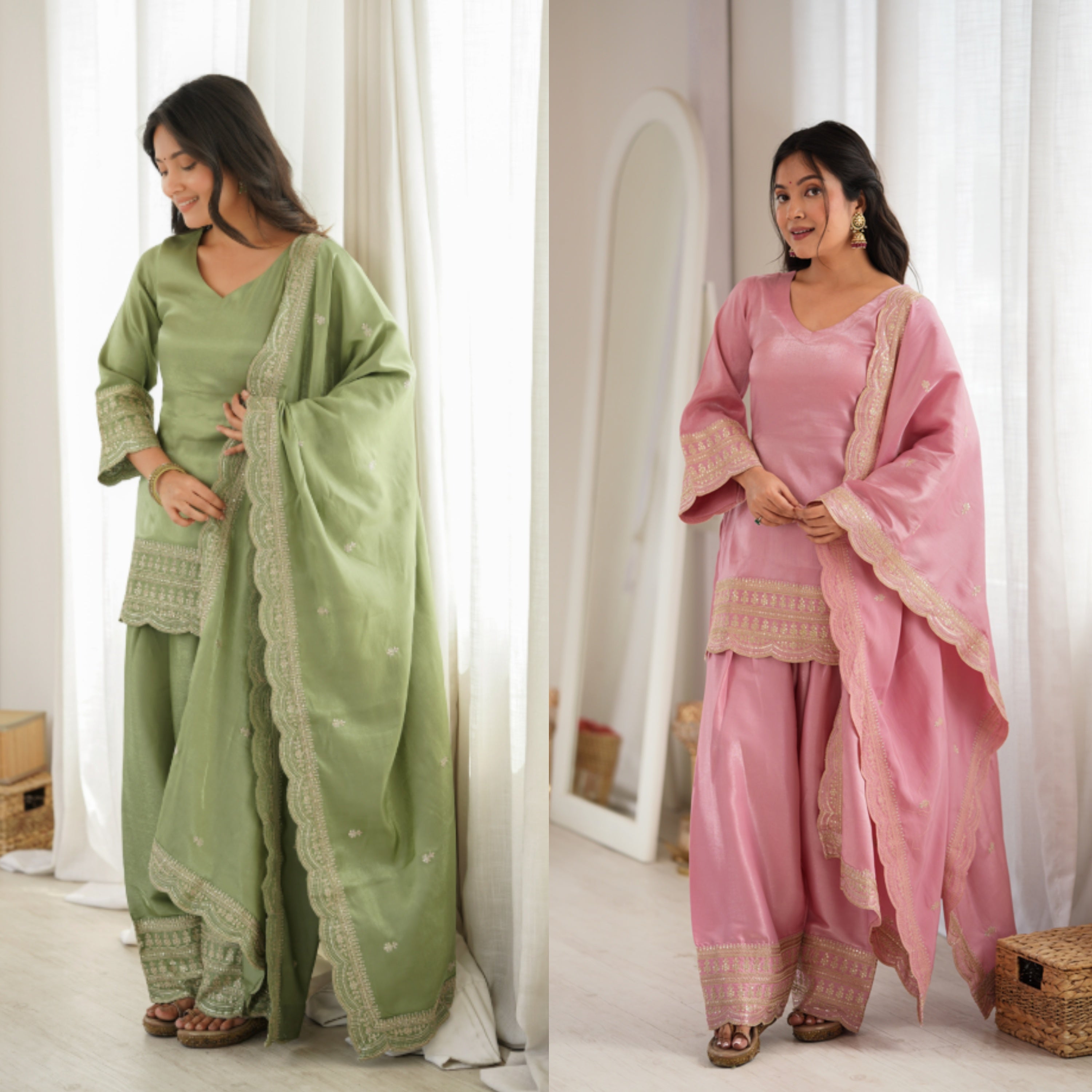 Elegant Silk Salwar Kameez Suit Set