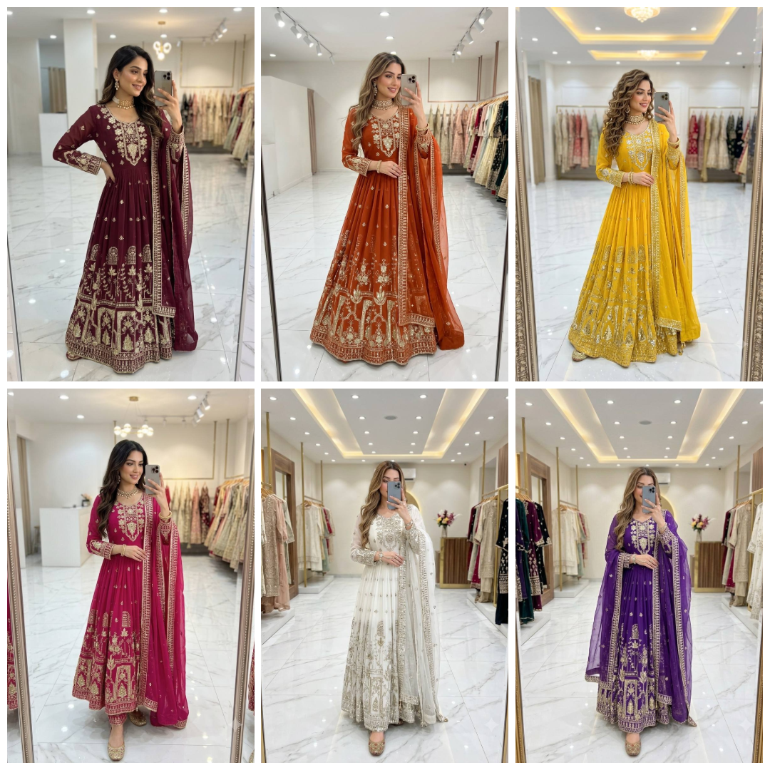 Timeless Anarkali Suit with Exquisite Embroidery